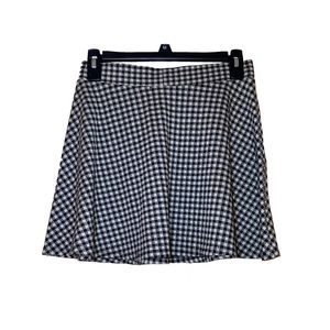 Black & White Check Print Skirt